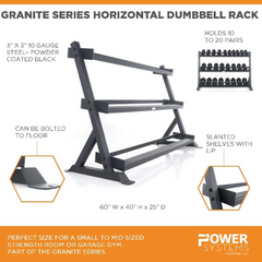 Power Systems Granite Series Horizontal Dumbbell Rack