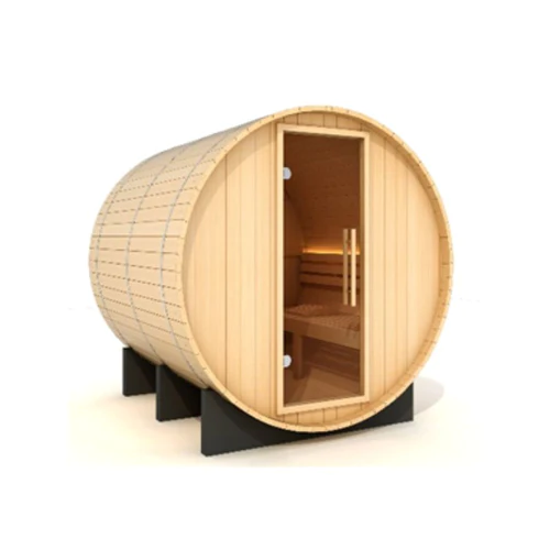 Golden Designs "St. Moritz" 2 Person Barrel Traditional Steam Sauna