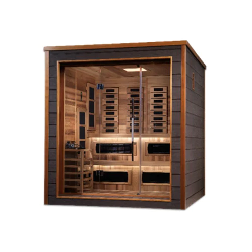 Golden Designs Visby 3 Person Outdoor-Indoor PureTech™ Hybrid Full Spectrum Sauna
