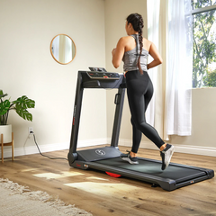 Sunny Health & Fitness Smart Strider Treadmill with 20" Wide LoPro Deck - SF-T7718SMART - Iron Life USA