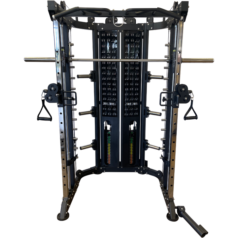 Diamond Fitness Fully Loaded Functional Trainer FT300B with Linear Bearing Smith Machine