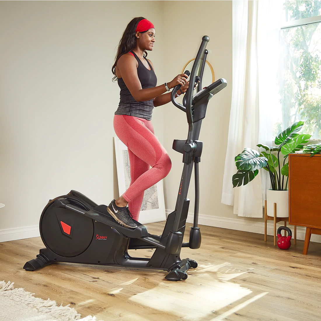Sunny Health & Fitness Premium Elliptical Exercise Machine Smart Trainer - Iron Life USA