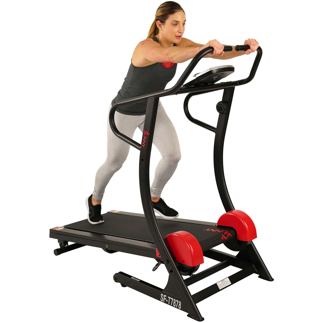 Sunny Health & Fitness Magnetic Training Manual Treadmill - Iron Life USA