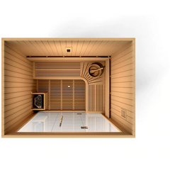 Golden Designs Copenhagen Edition 3 Person Traditional Steam Sauna - Canadian Red Cedar - Iron Life USA