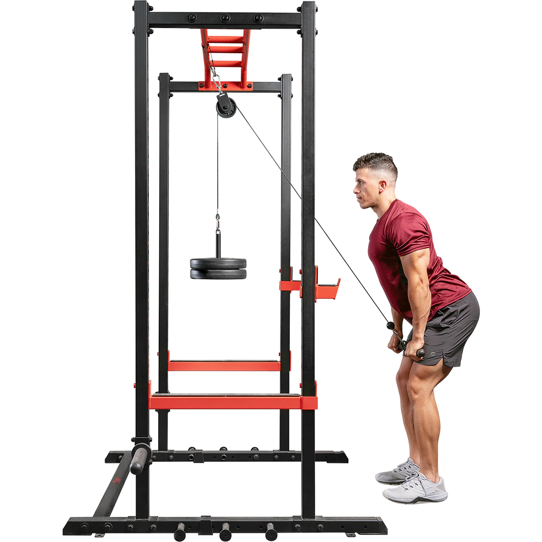 Sunny Health & Fitness Lat Pull Down Attachment for Power Racks and Cages - Iron Life USA