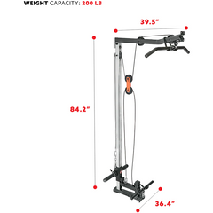 Sunny Health & Fitness Lat Pull Down Attachment Pulley System for Power Racks - Iron Life USA