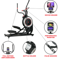 Sunny Health & Fitness Motorized Elliptical Machine Trainer - Iron Life USA
