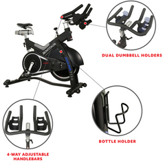 Sunny Health & Fitness Asuna Minotaur Magnetic Commercial Indoor Cycling Bike - Iron Life USA