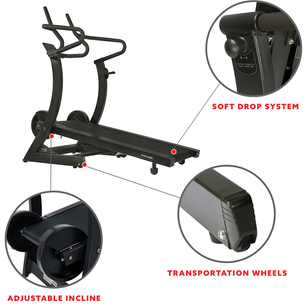Sunny Health & Fitness Asuna Heavy Duty Manual Treadmill - Iron Life USA