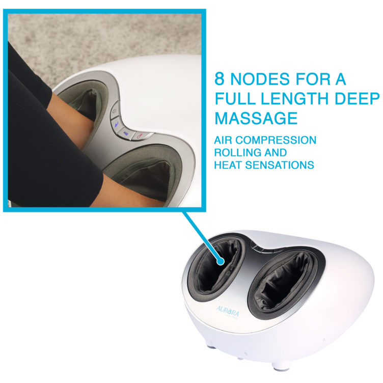 Aurora Shiatsu Foot Compression Massager With Heat - Iron Life USA