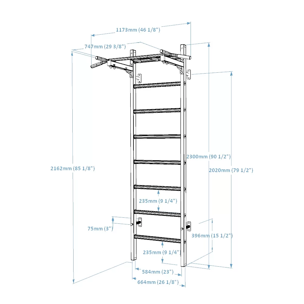 BenchK Swedish Ladder 221 Wallbar